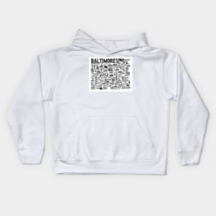 Baltimore Map Kids Hoodie